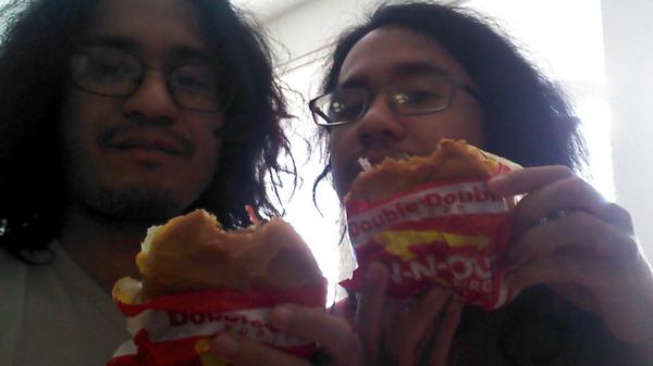 Powering up for the coding competition with burgers